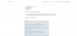 der chatbot, um social media texte für onlineshops zu generieren, fragt nach zielgruppe und aktion